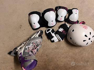 Set completo pattini a rotelle TAGLIA 35-38