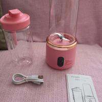 Frullatore Mini portatile rosa ricaricab+borraccia