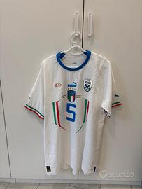 Maglietta ufficiale Italia indossata da Scalvini