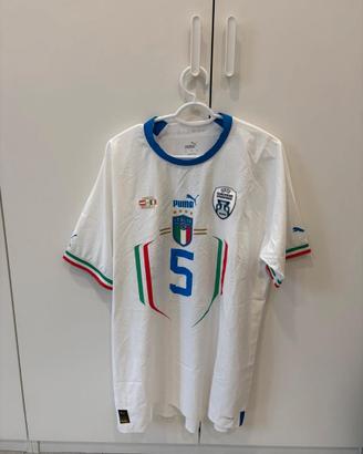 Maglietta ufficiale Italia indossata da Scalvini