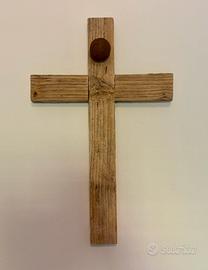 Croce artistica legno e metallo
