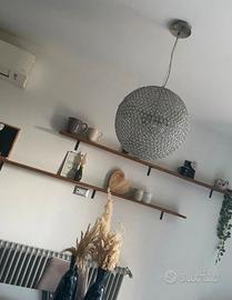 Lampadario a sospensione sfera con cristalli
