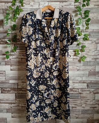 ABITO FIORI CON BOTTONI TG 50 VINTAGE ANNI 80/90