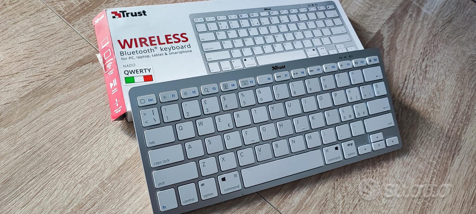 Trust tastiera wireless bluetooth ultra thin argento