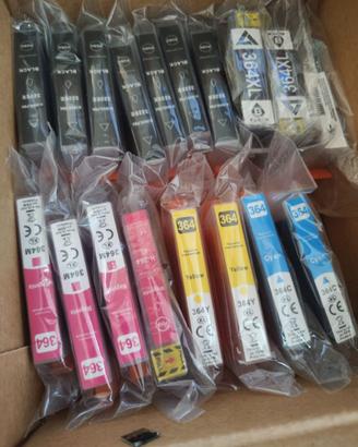 18 Cartucce Stampante nuove con chip  HP 364