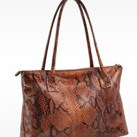 Borsa effetto pitonato lucido