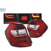 FANALI BMW E87 E81 04-07 A LED BAR ROSSI