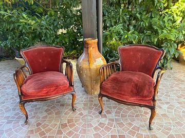 SCONTO Coppia poltroncine liberty italiano