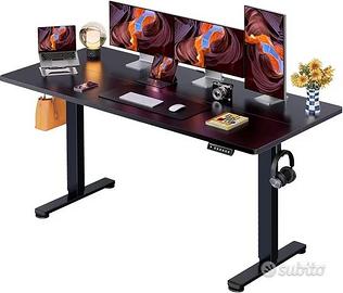 Scrivania elettrica Reg Altezza(160 x 80 cm, Nero)