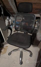 Sedia ufficio ergonomica rete con poggiatesta