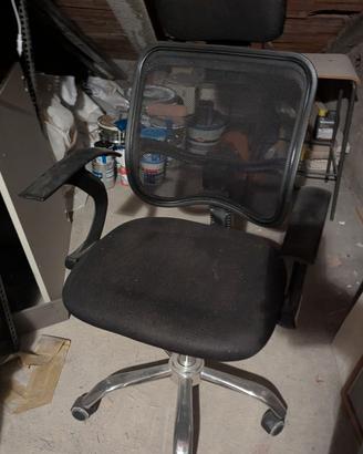 Sedia ufficio ergonomica rete con poggiatesta