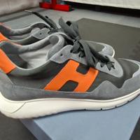 Scarpe Hogan nuove grigio arancio
