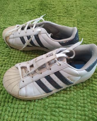 Adidas Superstar bianche e glitter numero 35