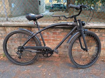 Bici cruiser Café Racer nera opaca