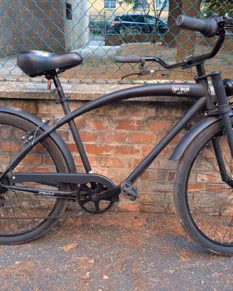 Bici cruiser Café Racer nera opaca