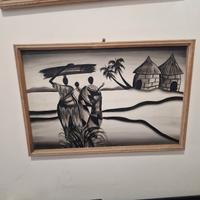 Quadri etnici africani in bianco e nero – set 2 pz