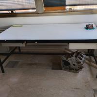 10 tavoli da ufficio in laminato bianco