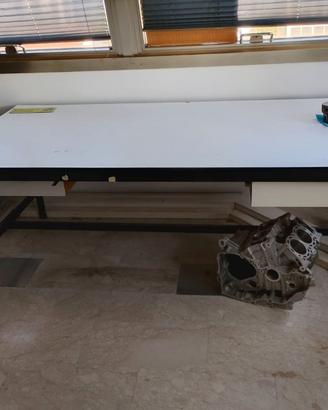 10 tavoli da ufficio in laminato bianco