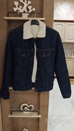 GIUBBINO UOMO DI JEANS CON LANA INTERN SENZA BRAND