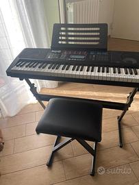 Pianola con base e sedia