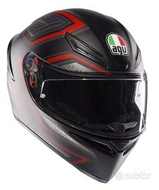 Casco moto integrale AGV K1 S Sling matt black/red