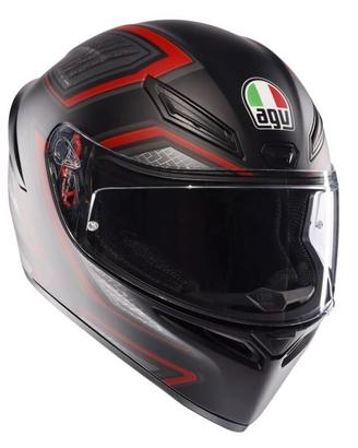 Casco moto integrale AGV K1 S Sling matt black/red