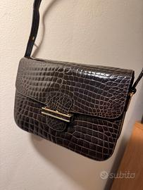 Borsa vintage in vero coccodrillo – artigianale