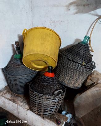 damigiane in vetro 50 e 35 litri