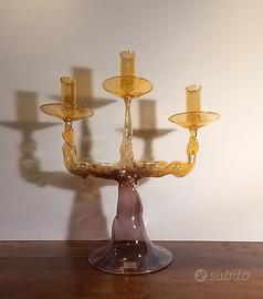 Vetro soffiato candelabro