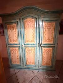 Armadio a 3 ante dipinto  – Stile Shabby chic