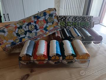 fiches poker dal negro kit da 100 pezzi ciascuno 