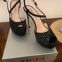 Sandali eleganti Tiffi neri con strass N 36