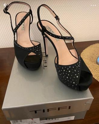 Sandali eleganti Tiffi neri con strass N 36