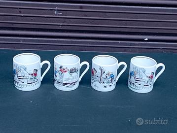 Lotto di quattro tazze Max and Moritz