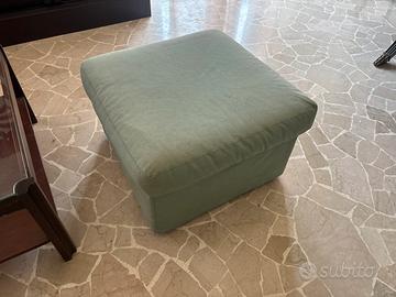 Pouf imbottito verde salvia – sfoderabile