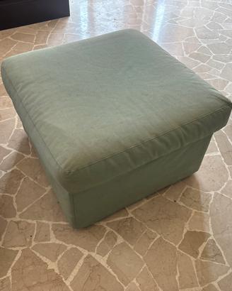 Pouf imbottito verde salvia – sfoderabile