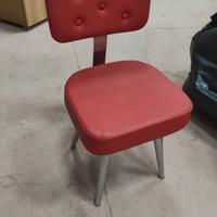 sedie in pelle rossa 