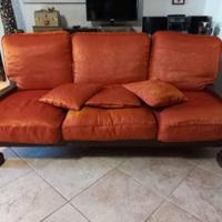 Divano legno 3 post con 2 poltrone