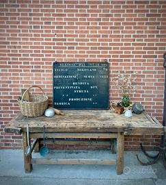 BANCO DA FALEGNAME CASTAGNO MASSICCIO META' 800