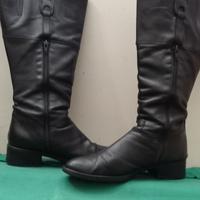stivali da donna in pelle nera  Stone Haven 