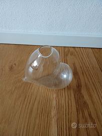 Vaso di vetro forma cuore 