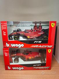 Set 2 Bburago 1/43 Ferrari F1-75 SF21 Leclerc #16