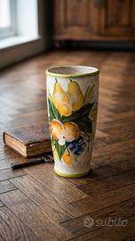 Vaso vintage ceramica artigianale Italia anni '80