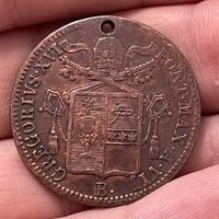 Gregorio XVI - Baiocco 1837 Bologna forato