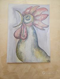 tela testa di gallo di Silvano d'orsi 