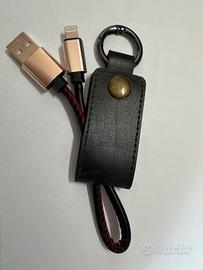 Portachiavi pelle con cavo di ricarica Keyring