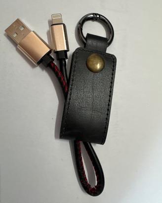 Portachiavi pelle con cavo di ricarica Keyring