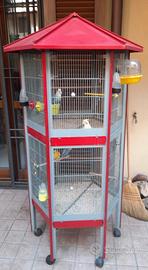 Voliera/gabbia per pappagalli uccellini e roditori