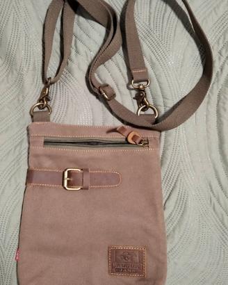 Piccola tracolla/borsello in tela, unisex