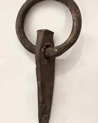 Chiodo da roccia + anello per alpinismo (vintage)